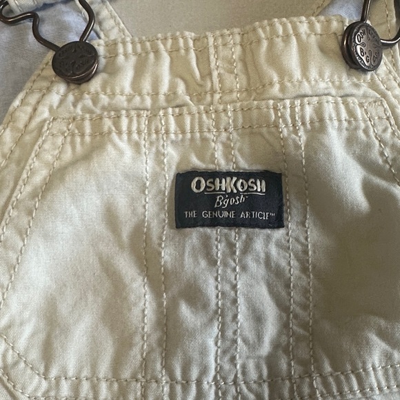 OshKosh B'gosh - Kids Gender Neutral Cream Overalls - Picture 2 of 4